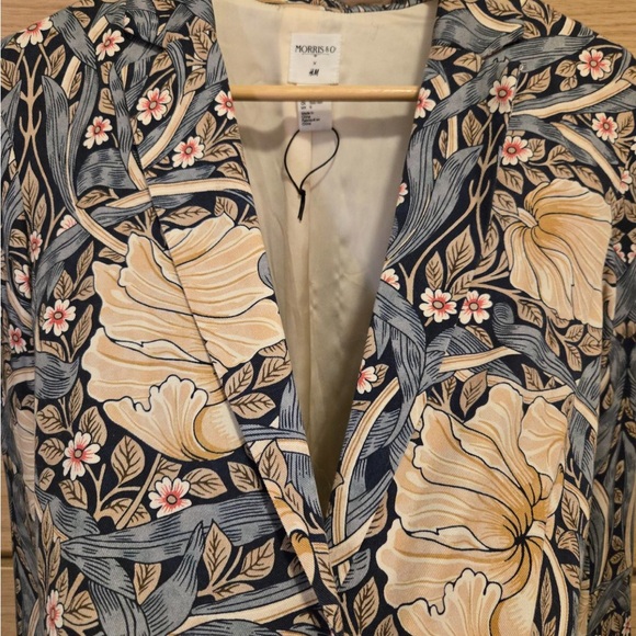 H&M Art Nouveau Print Blazer NWOT - Picture 4 of 6